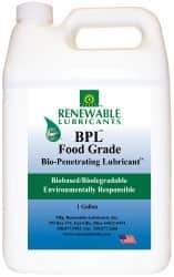 Renewable Lubricants - 1 Gal Bottle Thin Oily Film Penetrant/Lubricant - 0°F to 280°F, Food Grade - USA Tool & Supply