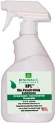 Renewable Lubricants - 12 oz Spray Bottle Thin Oily Film Penetrant/Lubricant - -22°F to 295°F - USA Tool & Supply