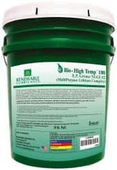 Renewable Lubricants - 35 Lb Pail Biobased Extreme Pressure Grease - Green, Extreme Pressure & High Temperature, 285°F Max Temp, NLGIG 2, - USA Tool & Supply