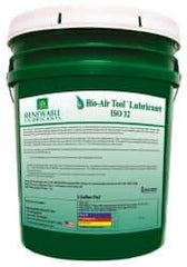 Renewable Lubricants - 5 Gal Pail, ISO 32, Air Tool Oil - -22°F to 250°, 29.33 Viscosity (cSt) at 40°C, 7.34 Viscosity (cSt) at 100°C, Series Bio-Air - USA Tool & Supply