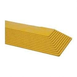 Wearwell - 39" Long x 3" Wide x 5/8" Thick, Anti-Fatigue Modular Matting Ramp Edge - Female, Yellow, For Dry & Wet Areas, Series 572 - USA Tool & Supply