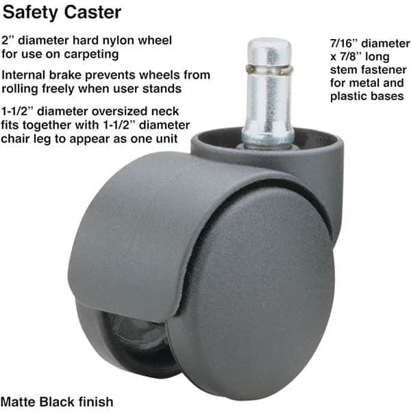 Master Caster - Cushions, Casters & Chair Accessories Type: Caster Set For Use With: Office and Home Furniture - USA Tool & Supply