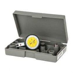 Mitutoyo - 0.03 Inch Range, 0.0005 Inch Dial Graduation, Horizontal Dial Test Indicator - 1.5748 Inch, 0-15-0; 0-35-0 Dial Reading, Accurate to 0.0005 Inch - USA Tool & Supply