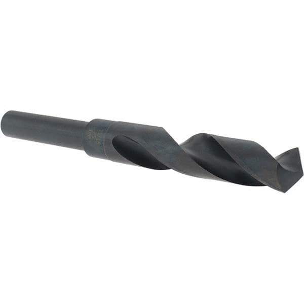 Cle-Line - 11/16" Drill, 118° Point, High Speed Steel Silver Deming & Reduced Shank Drill Bit - Oxide Finish, 6" OAL, Straight Shank, 3-1/8" Flute Length, Right Hand Cut, Standard Point, Spiral Flute, Regular Spiral - USA Tool & Supply