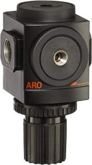 ARO/Ingersoll-Rand - 3/8 NPT Port, 179 CFM, Aluminum Standard Regulator - 0 to 140 psi Range, 250 Max psi Supply Pressure, 1/8" Gauge Port Thread, 3.15" Wide x 5.472" High - USA Tool & Supply