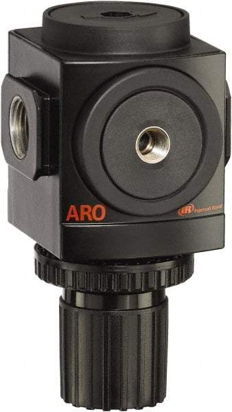 ARO/Ingersoll-Rand - 3/4 NPT Port, 210 CFM, Aluminum Standard Regulator - 0 to 140 psi Range, 250 Max psi Supply Pressure, 1/8" Gauge Port Thread, 3.15" Wide x 5.472" High - USA Tool & Supply