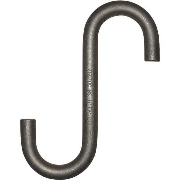 Peerless Chain - Trade Size 3/4", 2-1/4" Opening, Alloy Steel Shot Blasted/Rust Inhibitor S-Hook - 1,750 Lb Capacity, 3/4" Wire, 8-1/4" OAL - USA Tool & Supply