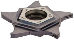 Iscar - PENTA Z IC908 Grade, 0.059" Cutting Width, Carbide Cutoff Insert - 0° Neutral Lead Angle, 0.004" Cnr Rad, TiAlN Coated, Other End - USA Tool & Supply