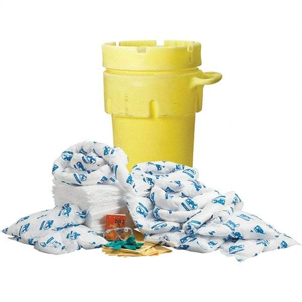 Brady SPC Sorbents - 75 Gal Capacity Oil Only Spill Kit - 95 Gal Polyethylene Drum - USA Tool & Supply