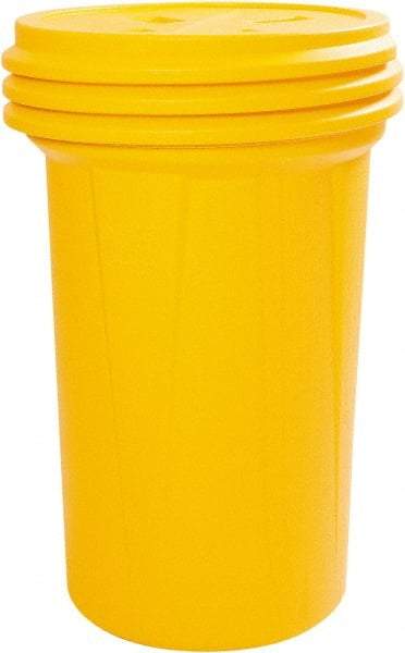 Eagle - 57 Gallon Closure Capacity, Screw On Closure, Yellow Overpack - 55 Gallon Container, HDPE, 550 Lb. Capacity, UN; DOT Listing - USA Tool & Supply