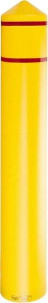 Eagle - 9-3/8" Wide x 9-3/8" Deep x 57" High, 8" Bumper Post Sleeve - Yellow, HDPE, 8 Lb, Smooth Surface - USA Tool & Supply