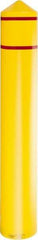 Eagle - 9-3/8" Wide x 9-3/8" Deep x 57" High, 8" Bumper Post Sleeve - Yellow, HDPE, 8 Lb, Smooth Surface - USA Tool & Supply