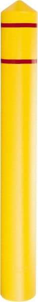 Eagle - 7-3/8" Wide x 7-3/8" Deep x 56" High, 6" Bumper Post Sleeve - Yellow, HDPE, 6 Lb, Smooth Surface - USA Tool & Supply