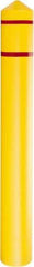 Eagle - 7-3/8" Wide x 7-3/8" Deep x 56" High, 6" Bumper Post Sleeve - Yellow, HDPE, 6 Lb, Smooth Surface - USA Tool & Supply