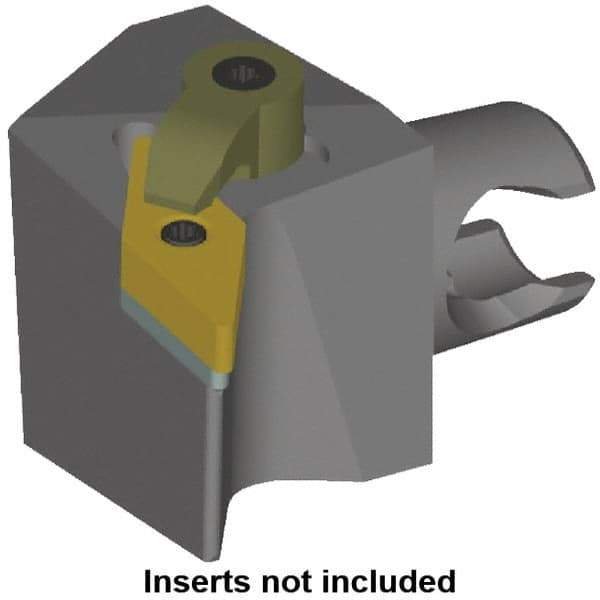 Kennametal - Left Hand Cut, Size KM25, VN.. Insert Compatiblity, Modular Turning & Profiling Cutting Unit Head - 28.5mm Ctr to Cutting Edge, 30mm Head Length, Series KM Mini - USA Tool & Supply