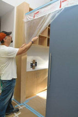 TRIMACO - Medium Weight HDPE Plastic Masking Film - 90' x 6', 0.0004" Thick, Translucent - USA Tool & Supply