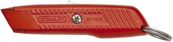 Stanley - Retractable Utility Knife - Orange Metal Handle, 1 Blade Included - USA Tool & Supply