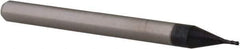 Accupro - 0.022", 0.066" LOC, 1/8" Shank Diam, 1-1/2" OAL, 4 Flute, Solid Carbide Square End Mill - Single End, AlTiN Finish, Spiral Flute, 30° Helix, Centercutting, Right Hand Cut, Right Hand Flute, Series Miniature - USA Tool & Supply