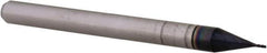 Accupro - 0.015", 0.045" LOC, 1/8" Shank Diam, 1-1/2" OAL, 4 Flute, Solid Carbide Square End Mill - Single End, AlTiN Finish, Spiral Flute, 30° Helix, Centercutting - USA Tool & Supply