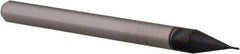 Accupro - 0.013", 0.039" LOC, 1/8" Shank Diam, 1-1/2" OAL, 4 Flute, Solid Carbide Square End Mill - Single End, AlTiN Finish, Spiral Flute, 30° Helix, Centercutting, Right Hand Cut, Right Hand Flute, Series Miniature - USA Tool & Supply