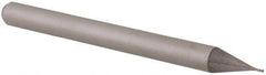 Accupro - 0.013", 0.039" LOC, 1/8" Shank Diam, 1-1/2" OAL, 4 Flute, Solid Carbide Square End Mill - Single End, Uncoated, Spiral Flute, 30° Helix, Centercutting, Right Hand Cut, Right Hand Flute, Series Miniature - USA Tool & Supply