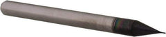 Accupro - 0.011", 0.033" LOC, 1/8" Shank Diam, 1-1/2" OAL, 4 Flute, Solid Carbide Square End Mill - Single End, AlTiN Finish, Spiral Flute, 30° Helix, Centercutting, Right Hand Cut, Right Hand Flute, Series Miniature - USA Tool & Supply