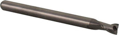 Accupro - 0.12", 0.18" LOC, 1/8" Shank Diam, 1-1/2" OAL, 2 Flute, Solid Carbide Square End Mill - Single End, Uncoated, Spiral Flute, 30° Helix, Centercutting, Right Hand Cut, Right Hand Flute, Series Miniature - USA Tool & Supply