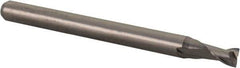 Accupro - 0.1", 0.15" LOC, 1/8" Shank Diam, 1-1/2" OAL, 2 Flute, Solid Carbide Square End Mill - Single End, Uncoated, Spiral Flute, 30° Helix, Centercutting, Right Hand Cut, Right Hand Flute, Series Miniature - USA Tool & Supply