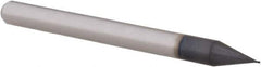 Accupro - 0.011", 0.016" LOC, 1/8" Shank Diam, 1-1/2" OAL, 4 Flute, Solid Carbide Square End Mill - Single End, AlTiN Finish, Spiral Flute, 30° Helix, Centercutting, Right Hand Cut, Right Hand Flute, Series Miniature - USA Tool & Supply