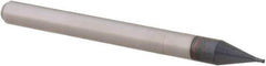 Accupro - 0.02", 0.03" LOC, 1/8" Shank Diam, 1-1/2" OAL, 4 Flute, Solid Carbide Square End Mill - Single End, AlTiN Finish, Spiral Flute, 30° Helix, Centercutting, Right Hand Cut, Right Hand Flute, Series Miniature - USA Tool & Supply