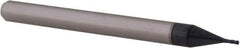 Accupro - 0.023", 0.069" LOC, 1/8" Shank Diam, 1-1/2" OAL, 4 Flute, Solid Carbide Square End Mill - Single End, AlTiN Finish, Spiral Flute, 30° Helix, Centercutting, Right Hand Cut, Right Hand Flute, Series Miniature - USA Tool & Supply