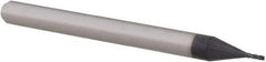 Accupro - 0.024", 0.072" LOC, 1/8" Shank Diam, 1-1/2" OAL, 4 Flute, Solid Carbide Square End Mill - Single End, AlTiN Finish, Spiral Flute, 30° Helix, Centercutting, Right Hand Cut, Right Hand Flute, Series Miniature - USA Tool & Supply