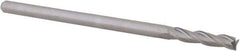 Accupro - 1/8", 5/8" LOC, 1/8" Shank Diam, 2-1/2" OAL, 3 Flute, Solid Carbide Square End Mill - Single End, Uncoated, Spiral Flute, 30° Helix, Centercutting, Right Hand Cut, Right Hand Flute, Series Miniature - USA Tool & Supply