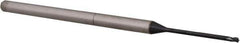 Accupro - 0.045", 0.067" LOC, 1/8" Shank Diam, 2-1/2" OAL, 3 Flute, Solid Carbide Square End Mill - Single End, AlTiN Finish, Spiral Flute, 30° Helix, Centercutting, Right Hand Cut, Right Hand Flute, Series Miniature - USA Tool & Supply