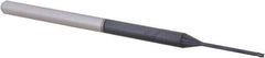 Accupro - 0.035", 0.052" LOC, 1/8" Shank Diam, 2-1/2" OAL, 3 Flute, Solid Carbide Square End Mill - Single End, AlTiN Finish, Spiral Flute, 30° Helix, Centercutting, Right Hand Cut, Right Hand Flute, Series Miniature - USA Tool & Supply