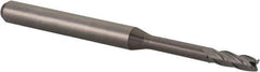 Accupro - 5/64", 0.234" LOC, 1/8" Shank Diam, 1-1/2" OAL, 4 Flute, Solid Carbide Square End Mill - Single End, Uncoated, Spiral Flute, 30° Helix, Centercutting, Right Hand Cut, Right Hand Flute, Series Miniature - USA Tool & Supply