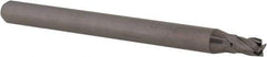 Accupro - 0.09", 0.135" LOC, 1/8" Shank Diam, 1-1/2" OAL, 4 Flute, Solid Carbide Square End Mill - Single End, Uncoated, Spiral Flute, 30° Helix, Centercutting, Right Hand Cut, Right Hand Flute, Series Miniature - USA Tool & Supply