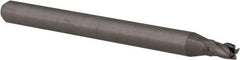 Accupro - 0.08", 0.12" LOC, 1/8" Shank Diam, 1-1/2" OAL, 4 Flute, Solid Carbide Square End Mill - Single End, Uncoated, Spiral Flute, 30° Helix, Centercutting, Right Hand Cut, Right Hand Flute, Series Miniature - USA Tool & Supply