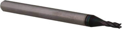 Accupro - 0.056", 0.168" LOC, 1/8" Shank Diam, 1-1/2" OAL, 4 Flute, Solid Carbide Square End Mill - Single End, AlTiN Finish, Spiral Flute, 30° Helix, Centercutting, Right Hand Cut, Right Hand Flute, Series Miniature - USA Tool & Supply