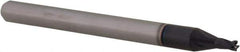 Accupro - 0.055", 0.082" LOC, 1/8" Shank Diam, 1-1/2" OAL, 4 Flute, Solid Carbide Square End Mill - Single End, AlTiN Finish, Spiral Flute, 30° Helix, Centercutting, Right Hand Cut, Right Hand Flute, Series Miniature - USA Tool & Supply