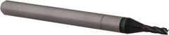 Accupro - 0.053", 0.159" LOC, 1/8" Shank Diam, 1-1/2" OAL, 4 Flute, Solid Carbide Square End Mill - Single End, AlTiN Finish, Spiral Flute, 30° Helix, Centercutting, Right Hand Cut, Right Hand Flute, Series Miniature - USA Tool & Supply