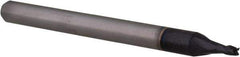 Accupro - 0.05", 0.075" LOC, 1/8" Shank Diam, 1-1/2" OAL, 4 Flute, Solid Carbide Square End Mill - Single End, AlTiN Finish, Spiral Flute, 30° Helix, Centercutting, Right Hand Cut, Right Hand Flute, Series Miniature - USA Tool & Supply