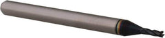 Accupro - 0.049", 0.147" LOC, 1/8" Shank Diam, 1-1/2" OAL, 4 Flute, Solid Carbide Square End Mill - Single End, AlTiN Finish, Spiral Flute, 30° Helix, Centercutting, Right Hand Cut, Right Hand Flute, Series Miniature - USA Tool & Supply
