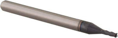Accupro - 0.048", 0.144" LOC, 1/8" Shank Diam, 1-1/2" OAL, 4 Flute, Solid Carbide Square End Mill - Single End, AlTiN Finish, Spiral Flute, 30° Helix, Centercutting, Right Hand Cut, Right Hand Flute, Series Miniature - USA Tool & Supply