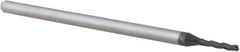 Accupro - 0.06", 0.312" LOC, 1/8" Shank Diam, 2-1/2" OAL, 3 Flute, Solid Carbide Square End Mill - Single End, AlTiN Finish, Spiral Flute, 30° Helix, Centercutting, Right Hand Cut, Right Hand Flute, Series Miniature - USA Tool & Supply
