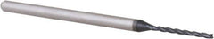 Accupro - 0.05", 0.6" LOC, 1/8" Shank Diam, 2-1/2" OAL, 3 Flute, Solid Carbide Square End Mill - Single End, AlTiN Finish, Spiral Flute, 30° Helix, Centercutting, Right Hand Cut, Right Hand Flute, Series Miniature - USA Tool & Supply