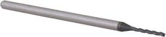 Accupro - 0.05", 0.4" LOC, 1/8" Shank Diam, 2-1/2" OAL, 3 Flute, Solid Carbide Square End Mill - Single End, AlTiN Finish, Spiral Flute, 30° Helix, Centercutting, Right Hand Cut, Right Hand Flute, Series Miniature - USA Tool & Supply