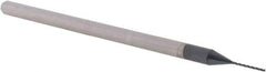 Accupro - 0.02", 1/4" LOC, 1/8" Shank Diam, 2-1/2" OAL, 3 Flute, Solid Carbide Square End Mill - Single End, AlTiN Finish, Spiral Flute, 30° Helix, Centercutting, Right Hand Cut, Right Hand Flute, Series Miniature - USA Tool & Supply