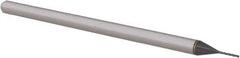 Accupro - 0.02", 0.16" LOC, 1/8" Shank Diam, 2-1/2" OAL, 3 Flute, Solid Carbide Square End Mill - Single End, AlTiN Finish, Spiral Flute, 30° Helix, Centercutting, Right Hand Cut, Right Hand Flute, Series Miniature - USA Tool & Supply