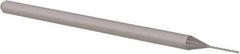 Accupro - 0.02", 1/4" LOC, 1/8" Shank Diam, 2-1/2" OAL, 3 Flute, Solid Carbide Square End Mill - Single End, Uncoated, Spiral Flute, 30° Helix, Centercutting, Right Hand Cut, Right Hand Flute, Series Miniature - USA Tool & Supply